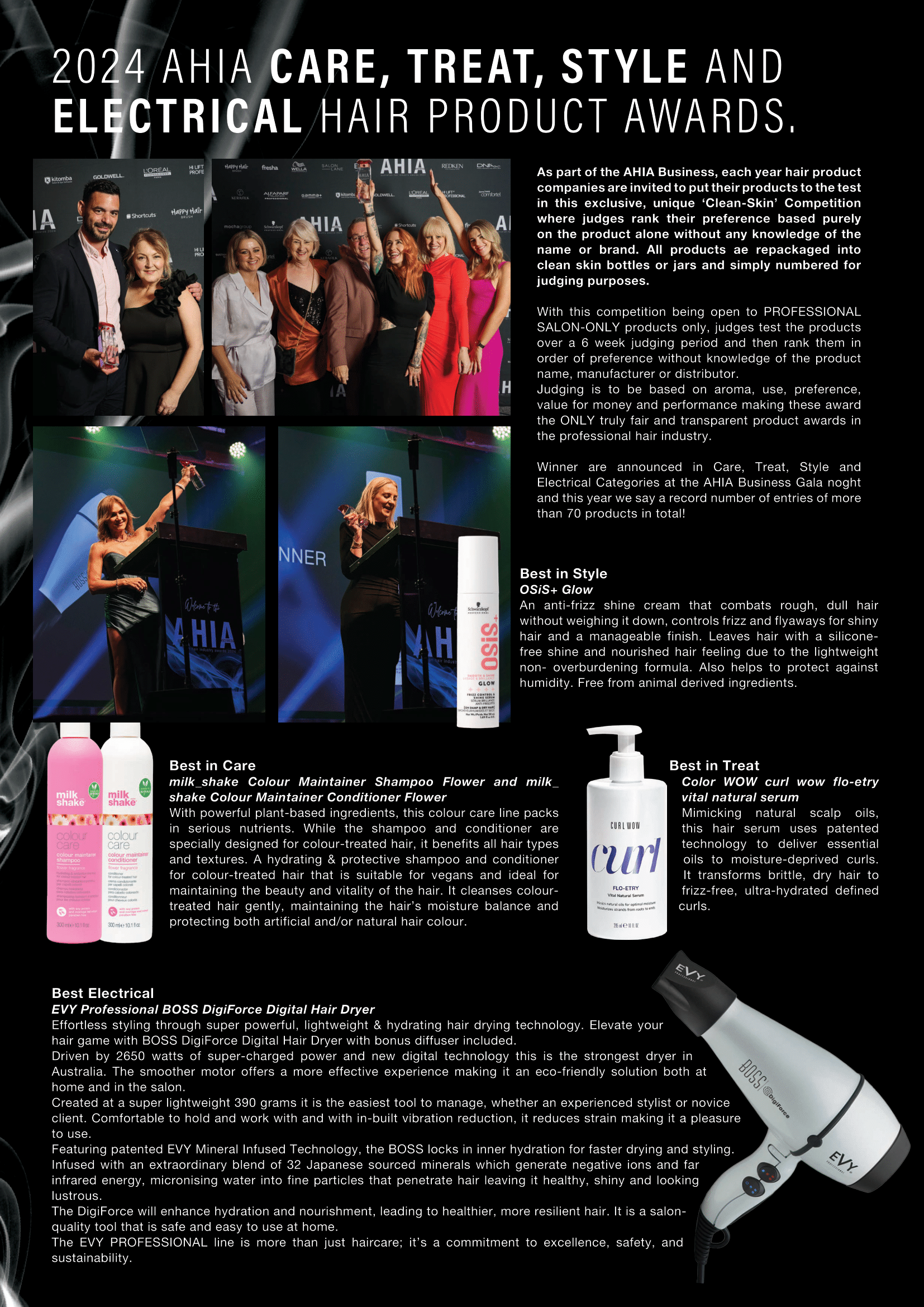 2024 AHIA Care, Treat, Style and Electrical Hair Product Awards