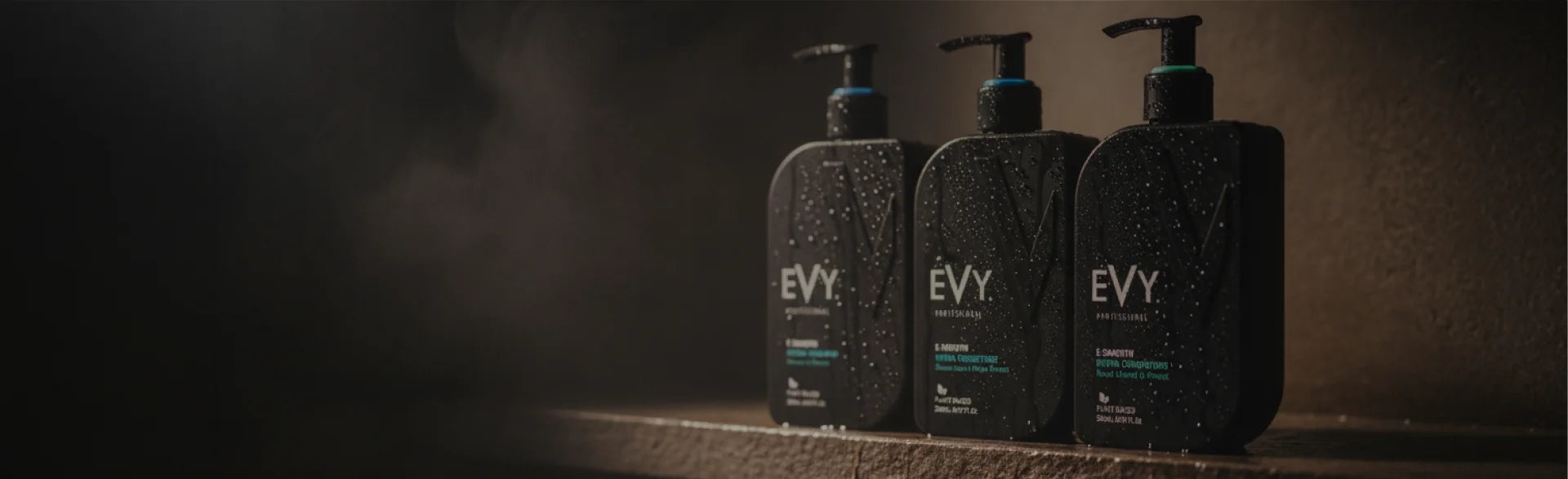 EVY Professional E-Smooth shampoo and conditioner range – powered by plants, perfected by professionals. Naturally derived, high-performance hair care.
